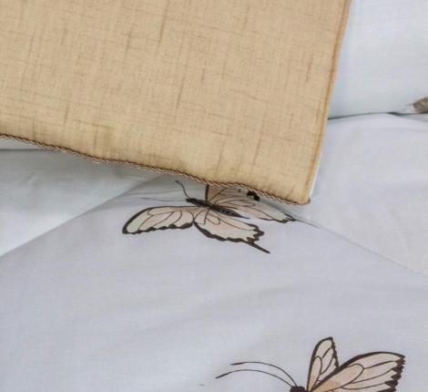 Постельное белье с одеялом "Kazanov.A." Kitty (бежевый жемчуг) Сатин, 1,5 спальный