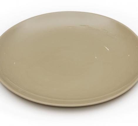 Тарелка овальная "PLATE MEDIUM" (бежевый) диаметр 21 см, фарфор
