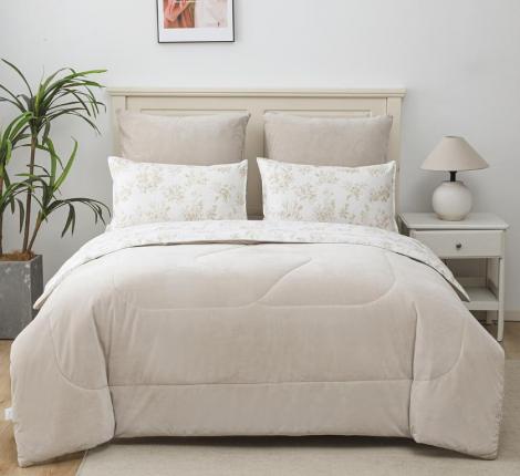 Постельное белье с одеялом "Sofi de Marko" Роберто №29 Велюр/Сатин, Семейный