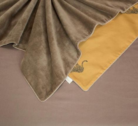 Постельное белье с одеялом "Kazanov.A." Ягуар (какао охра) Велюр/Egypt Cotton, Евро
