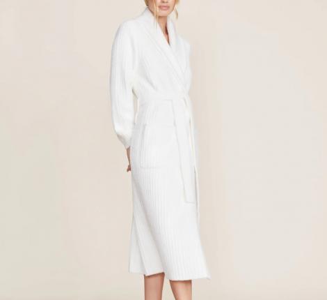 Халат трикотажный "Barefoot Dreams" ECO CC RIBBED (слоновая кость), S