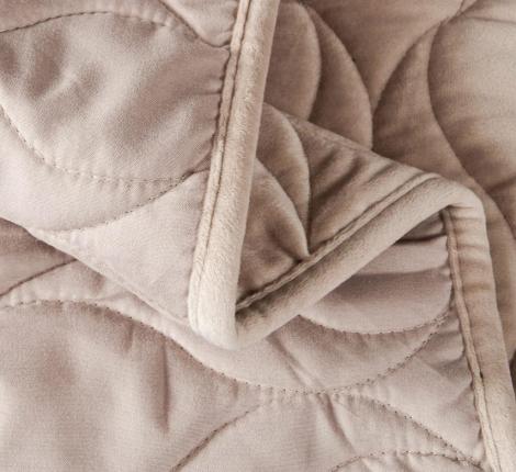 Покрывало "Sofi de Marko" Нобилис (светло-бежевый) Велюр, 240х280
