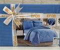 Постельное бельё EFOR SATEN A.MAVI голубой (4 наволочки), Евро