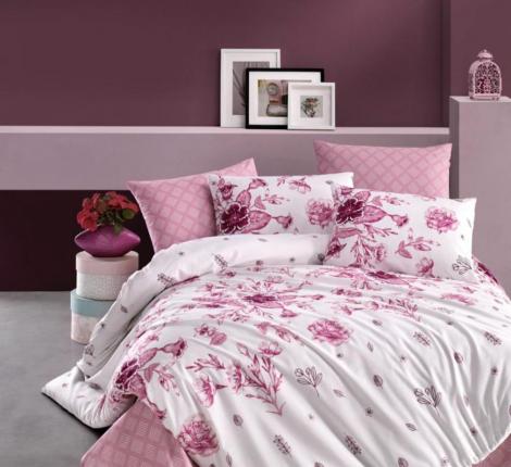 Постельное белье EFOR RANFORCE "ONIX PEMBE", Евро