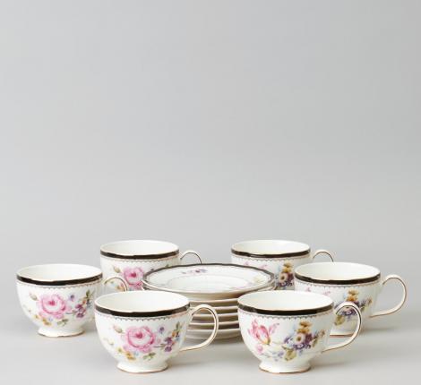 Чайный набор "NOSTALGIE" на 6 персон, 12 предметов (260 мл)