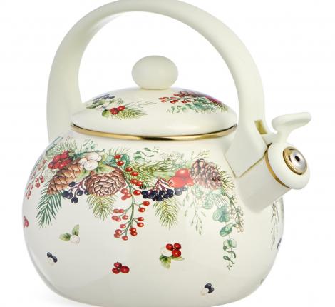 Чайник эмалированный со свистком "CELEBRATION", 2,2 л