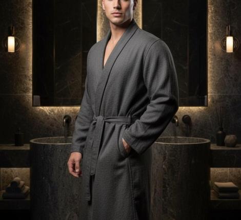 Мужской халат "Sofi de Marko" Дориан (антрацит), 4XL-5XL