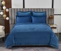 Постельное белье с одеялом "Sofi de Marko" Энрике (синий-м) Велюр, Евро
