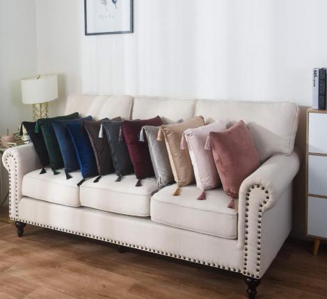 Наволочка декоративная "Sofi de Marko" Кэтрин (синяя) Велюр, 45х45 