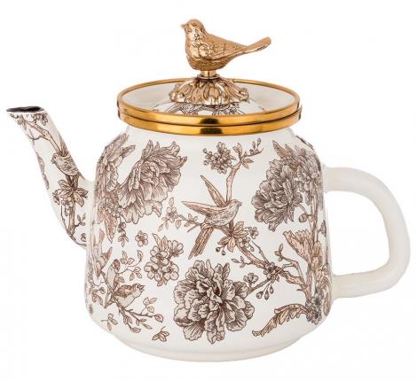 Чайник эмалированный "ВИНТАЖ. ПТИЧКА", 1,0 л