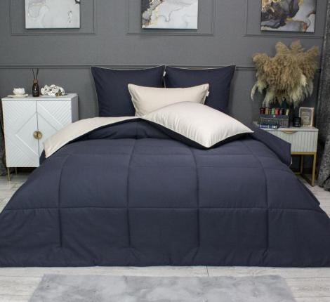 Постельное белье с одеялом "Kazanov.A." Шеффилд (графит айвори) Сатин, Евро