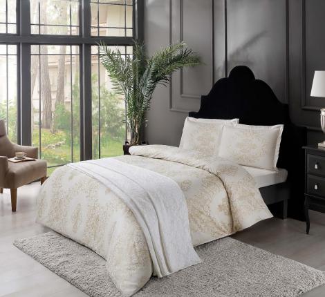 Постельное белье "TAC" Happy Days сатин ANGEL 1,5 спальный, кремовый