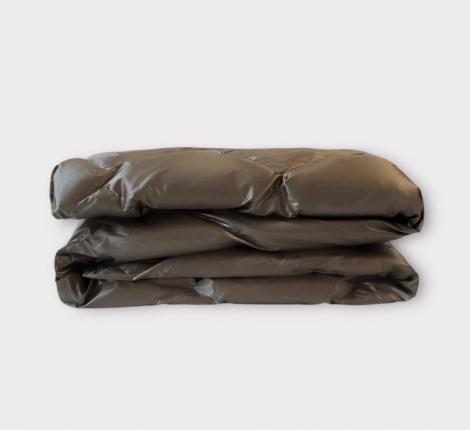 Дорожный плед-пончо пуховый "Travel Cape Plaid Grass" Milk Chocolate, 130х170