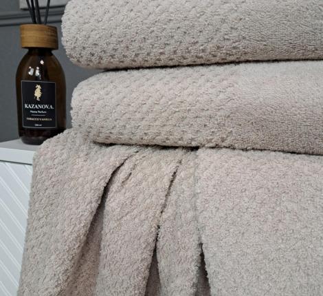Комплект махровых полотенец "Kazanov.A." Gabriel (бежевый), 50х90+70х140