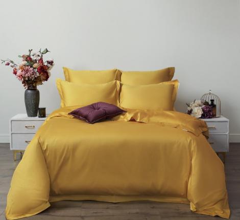 Постельное белье "Sofi de Marko" Моно (желтый) Сатин ДеЛюкс, Евро