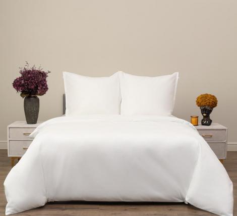 Постельное белье "Siberia" Сэнди (белая) Ранфорс, 1,5 спальный (70х70)