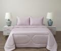 Постельное белье с одеялом "Sofi de Marko" Эльмира (серо-лиловая) Сатин, 1,5 спальный