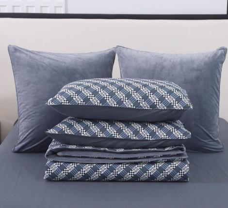 Постельное белье с одеялом "Sofi de Marko" Роберто №11 Велюр/Сатин, 1,5 спальный