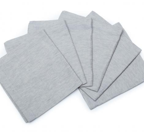 Салфетка кухонная "UNI" 47х47 хлопок-лён, светло-серый