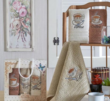 Салфетки махровые "METEOR" 30*50 (3 шт.) KAHVE