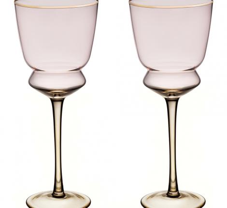 Набор бокалов для вина 2 штуки "TWIST&SHINE" PINK, 380 мл