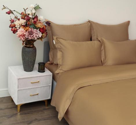 Постельное белье "Sofi de Marko" Моно (бронза) Сатин ДеЛюкс, Евро