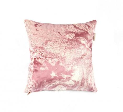 Наволочка декоративная "Sofi de Marko" Мрамор (пепел роза) Велюр, 45х45