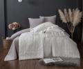 Постельное белье с одеялом "Kazanov.A." Stripe Muslin lace (серебро платина), Евро