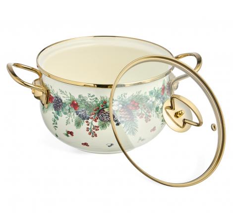 Кастрюля эмалированная со стеклянной крышкой "CELEBRATION", 2.8 л