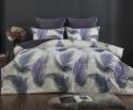 Постельное белье с одеялом "Kazanov.A." Лаврин (аметист жемчуг) Велюр/Egypt Cotton, 1,5 спальный