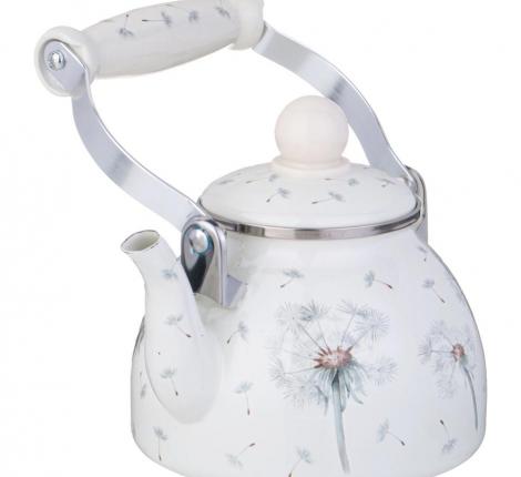 Чайник эмалированный со съёмным фильтром "DANDELION", 1,1 л
