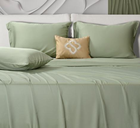 Постельное бельё Sharmes "Bamboo" 2 спальный, оливковый