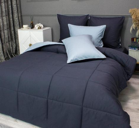 Постельное белье с одеялом "Kazanov.A." Шеффилд (графит платина) Сатин, Евро