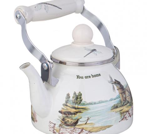 Чайник эмалированный со съёмным фильтром "FAMILY HOUSE", 1,1 Л