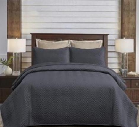 Покрывало из бархата "KARTEKS" 02, 240х260 (50х70-2 шт), антрацит