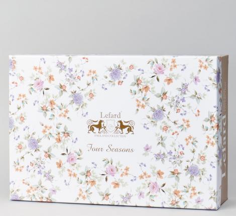 Чайный набор "ВРЕМЕНА ГОДА" 42-565 на 6 персон, 12 предметов (250 мл), голубой