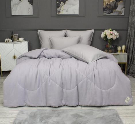 Постельное белье с одеялом "Kazanov.A." Muslin&Satin Solid color (лаванда жемчуг), Евро