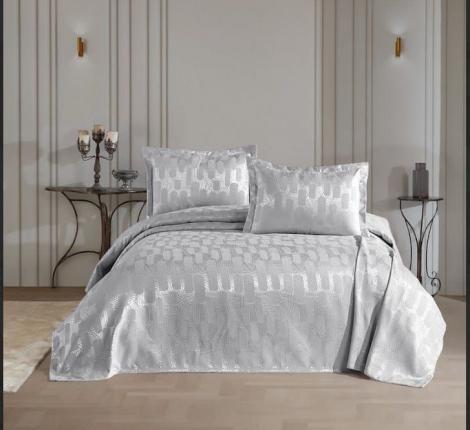 Покрывало EFOR Pique "MELISA" 240х260, серый