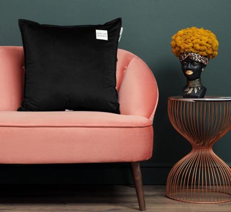 Подушка декоративная "Sofi de Marko" Ноэми (черная) Велюр, 45х45