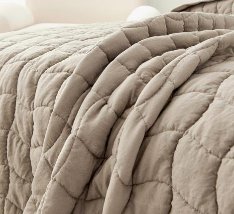 Покрывало "Sofi de Marko" Минелла (бежевый) Жатый сатин, 160х220