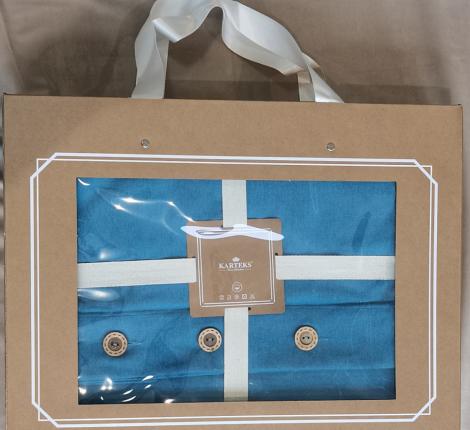 Постельное бельё "KARTEKS" VH-05 вареный жаккард на пуговицах, 1.5 спальный