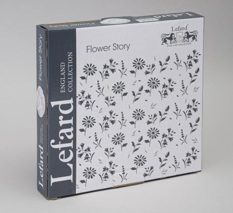 Менажница 4-ти секционная  "FLOWERS STORY" на деревянной подставке, 23*3,5 см