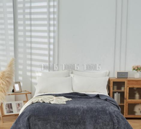 Покрывало велюровое "ROMANCE" JOY JH-01 Dark Grey, 220х240