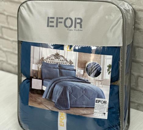 Постельное бельё c одеялом EFOR SATEN MAVI (синий), Евро