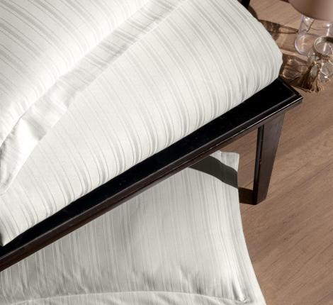 Постельное бельё "DO&CO" Сатин DELUX STRIPE, Евро (кремовый)