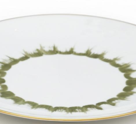 Тарелка для салата или десерта "IRIS 1" диаметр 21 см, лиможский фарфор
