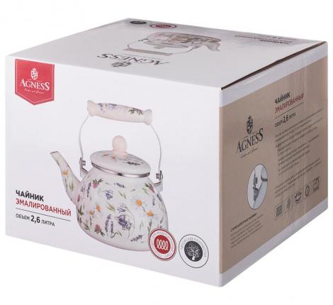 Чайник эмалированный "FLOWER STORY", 2,6 л