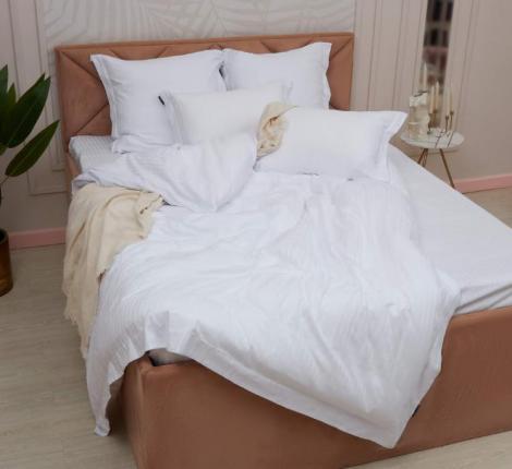 Постельное белье "Sofi de Marko" Моне (белый) Страйп Сатин, Евро