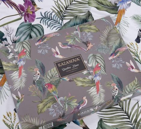 Постельное белье "Kazanov.A." Колибри Каллиопа (бежевый жемчуг) Велюр/Egypt Cotton, Евро