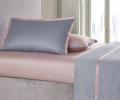 Постельное бельё Sharmes Solid «Coctail» 1,5 спальный, Жемчужно-серый/нежно-розовый